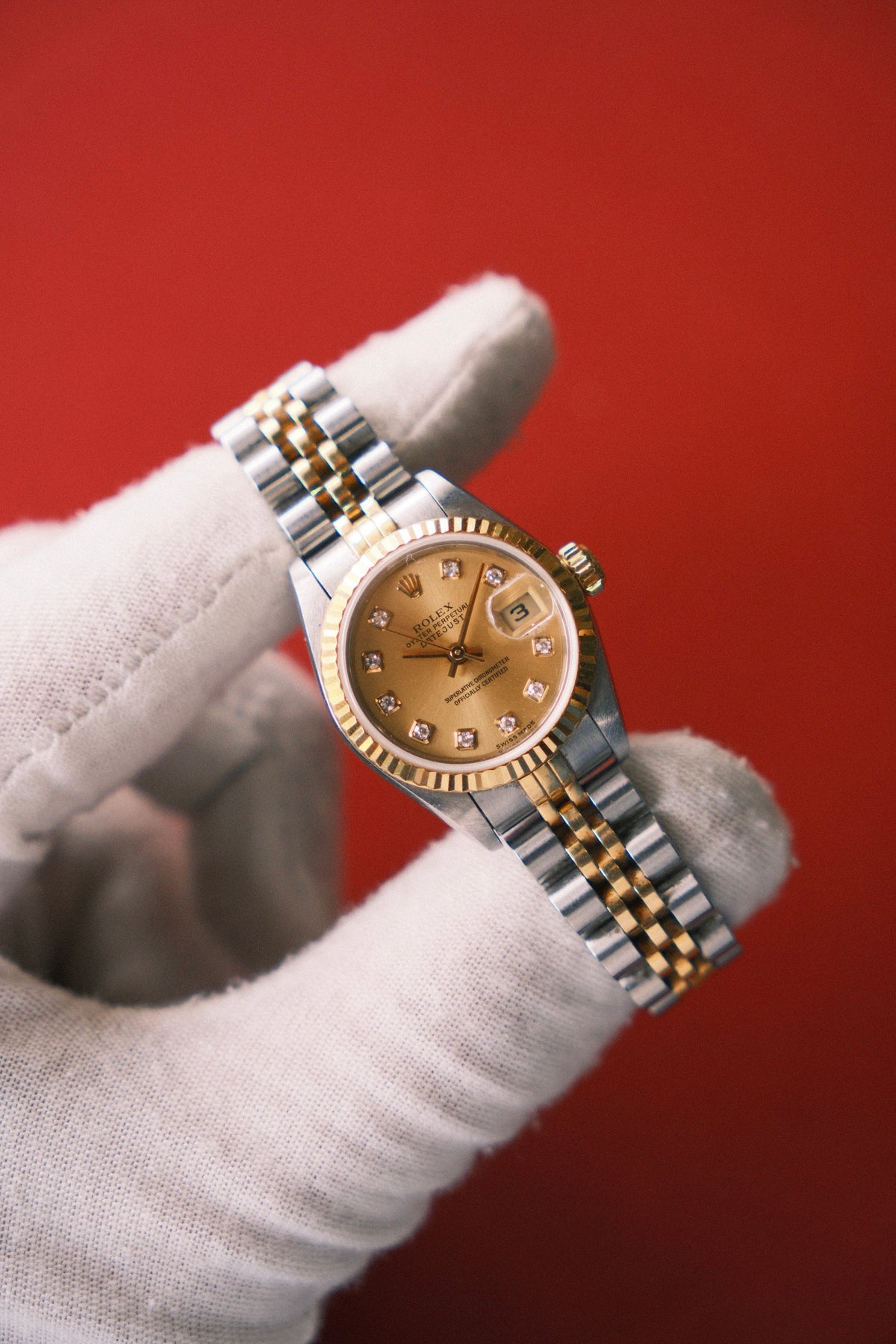 Rolex 2001 Datejust Lady Champagne Diamond Dial on Jubilee