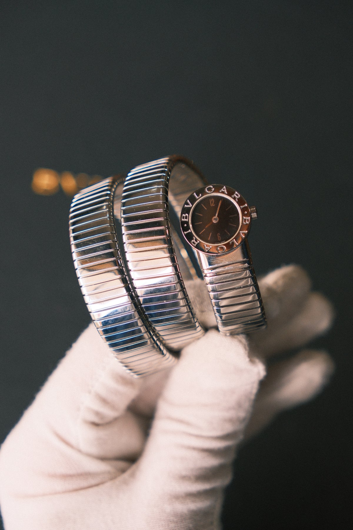 Bvlgari Tubogas Black Dial on