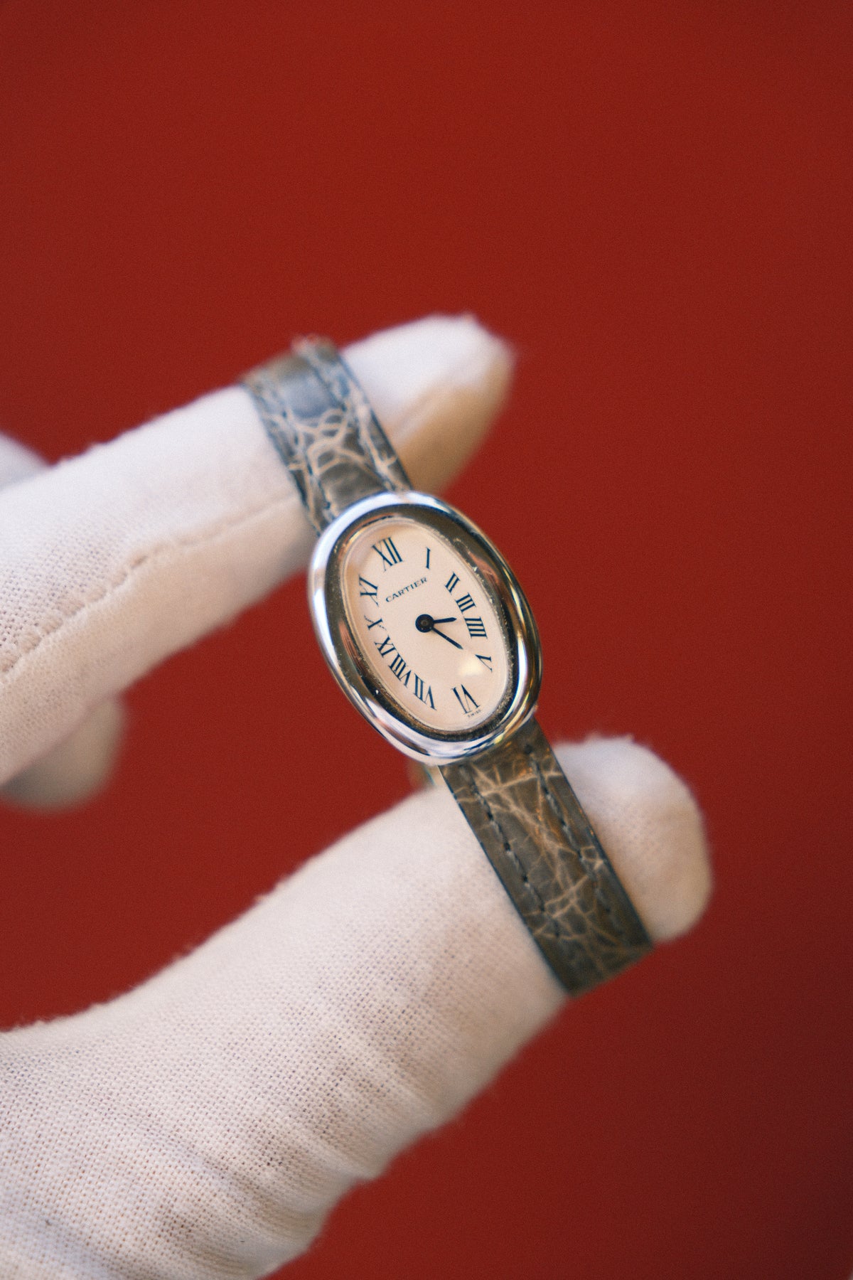 Cartier 2000’s Baingoire 18k Cream white Dial on