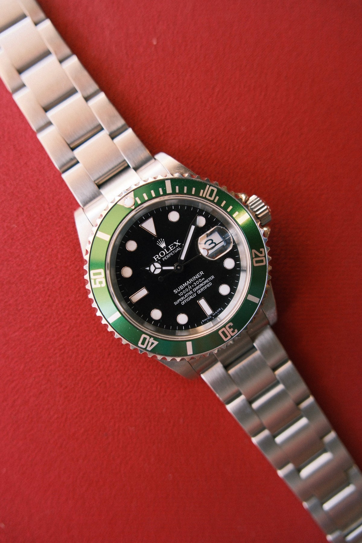 Rolex 2005 Submariner 'Kermit' Black Dial on Oyster