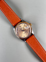 Rolex 1988 Datejust 36mm Champagne Diamond Hour Markers Dial on Leather