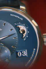 Glashütte Original PanoMaticLunar Blue Dial on Leather