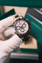 Rolex Daytona "Panda" White Dial on Oyster