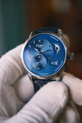Glashütte Original PanoMaticLunar Blue Dial on Leather