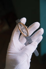 Cartier 90's Baigniore Allongee Guilloche Dial on Leather