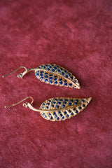 Jennifer Meyer 18K Leaf Sapphire Earrings
