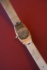 Cartier 90's Baigniore Allongee Guilloche Dial on Leather