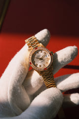 Rolex 1995 Lady President Silver Diamond Dial on President
