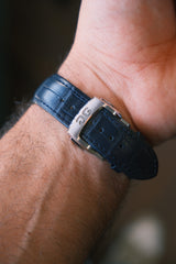 Glashütte Original PanoMaticLunar Blue Dial on Leather