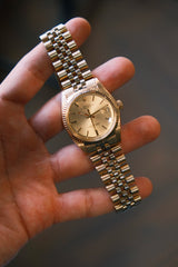 Rolex 1971 Datejust 36 Champagne Stick Dial on Jubilee