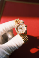 Rolex 1995 Lady President Silver Diamond Dial on President