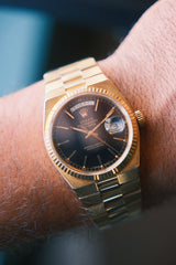 Rolex 1979 Italian Day-Date Oysterquartz Black stick Dial on Bracelet
