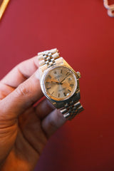 Rolex 1971 Datejust 36 Champagne Stick Dial on Jubilee
