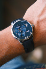 Glashütte Original PanoMaticLunar Blue Dial on Leather