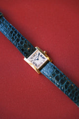 Cartier 18k YG Tank Française Mini Cream Dial on