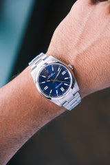 Rolex Oyster Perpetual 41 Blue Index Dial on Oyster