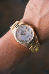 Rolex 1999 Daydate "President" Factory Mother Of Pearl Dial on President