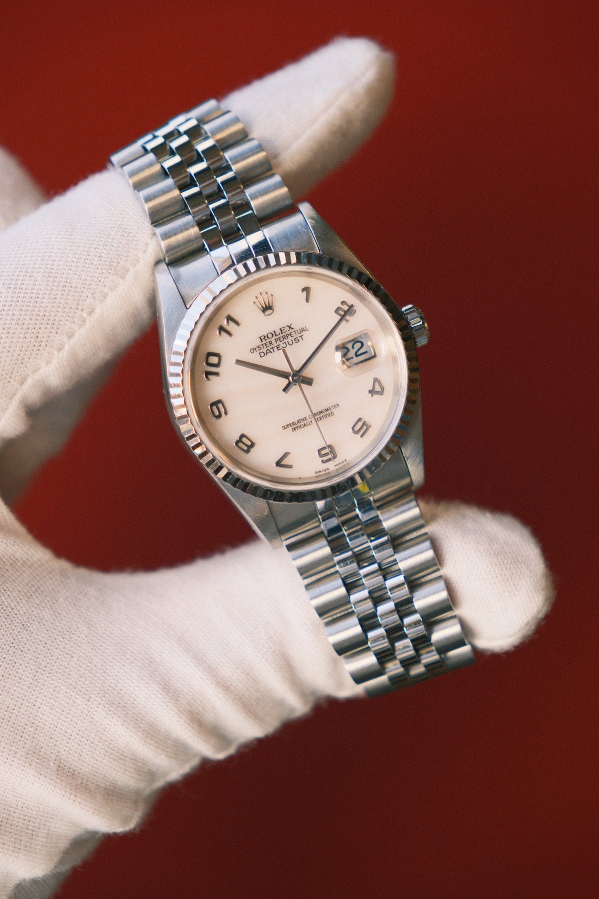 Rolex 1999 Datejust 36mm Mother of Pearl/Shell Dial on Jubilee