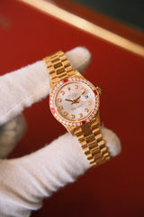 Rolex 1995 Lady President Silver Diamond Dial on President