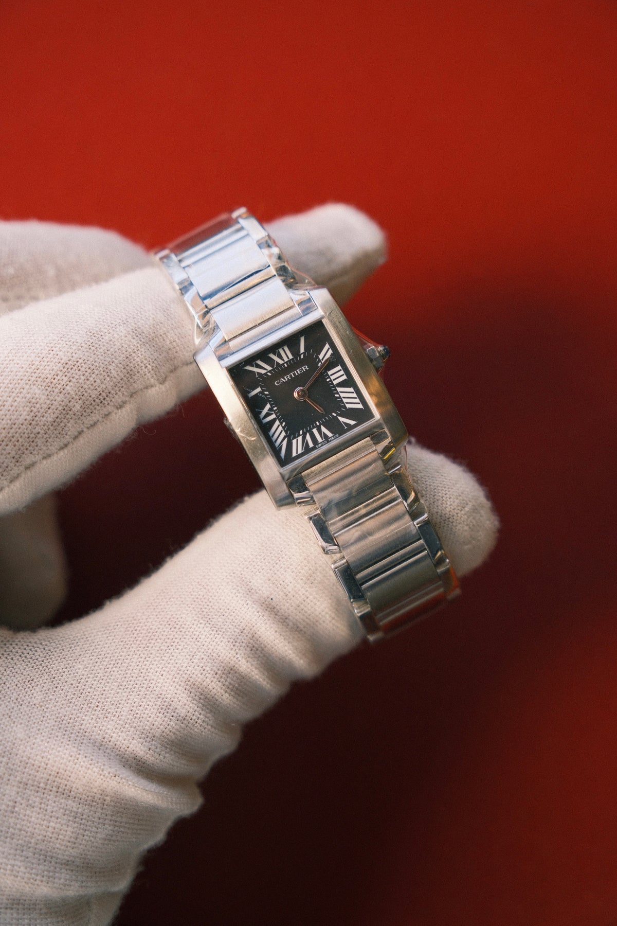 Cartier Tank Francaise Black Dial on