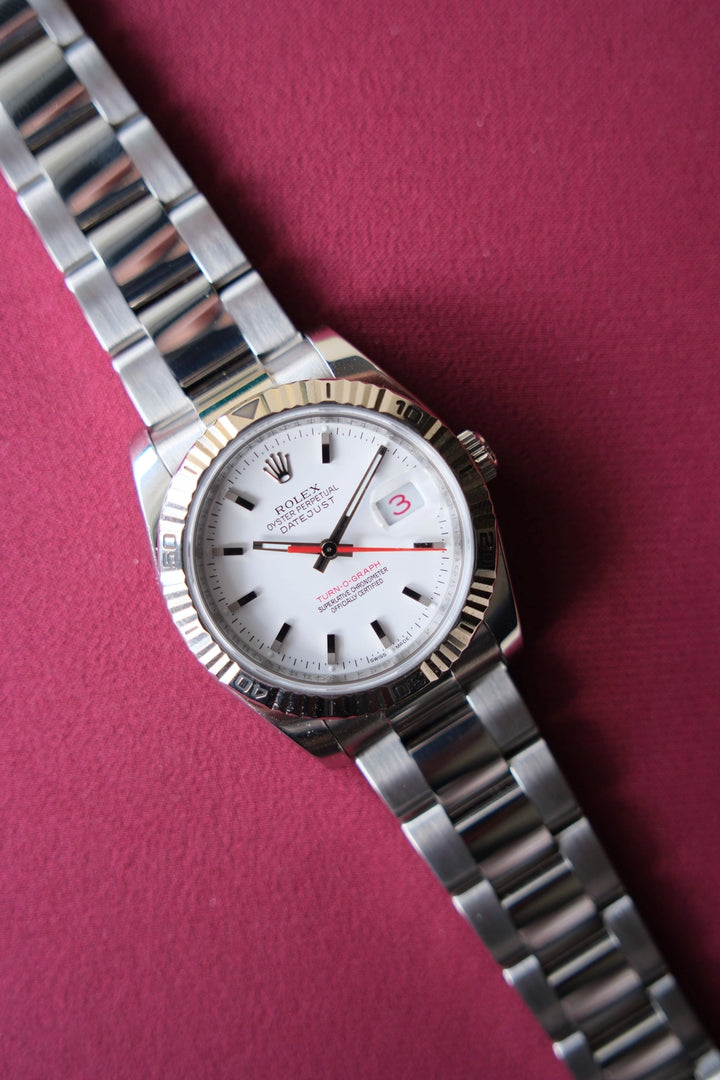 Rolex Datejust 36 White Stick Dial on Oyster